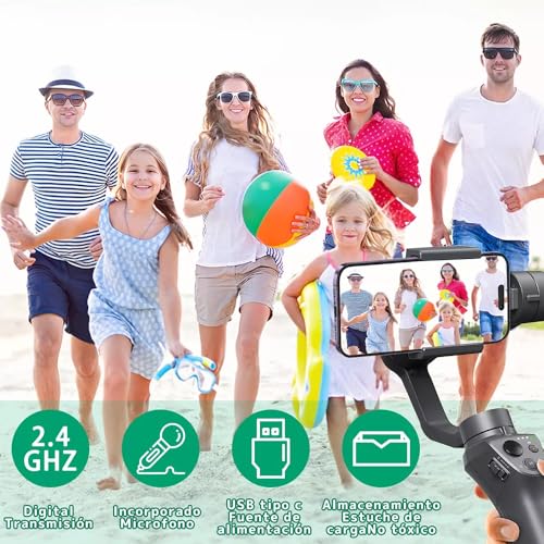 2 Pack Micrófono Inalámbrico,Microfono de Solapa para iPhone/iPad/Android/PC,Inalámbrico Lavalier Compatible Profesional con Reducción de Ruido Inteligente,Plug and Play,para Vlog Video,Youtube Tiktok