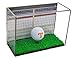 Better Display Cases Clear Acrylic Single Golf Ball Display Case Black Back Turf Floor (A045-TB)