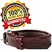Logical Leather Padded Dog Collar - Best Full Grain Heavy Duty Genuine Leather Collar - Brown - Small
