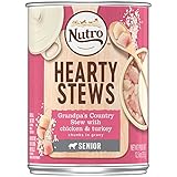 NUTRO Senior HEARTY STEWS Grandpa's Country Stew with Chicken and Turkey Chunks in gravy Canned Dog Food 12.5 Ounces (Pack of 12)