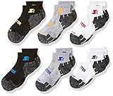 Starter Boys' 6-Pack Quarter-Length Athletic Socks, Amazon Exclusive