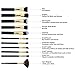 DLFE Makeup Brushes Premium Makeup Brush Set, 11 Pieces Synthetic Kabuki Cosmetics Eyeshadow Face Foundational Brushes with 2 Piece Beauty Sponge (11+2Pcs,Black/Golden)