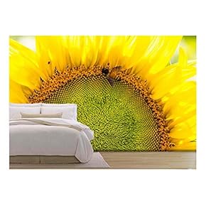 Sunflower - Removable Wall Mural | Self-Adhesive Large Wallpaper - 66x96 inches