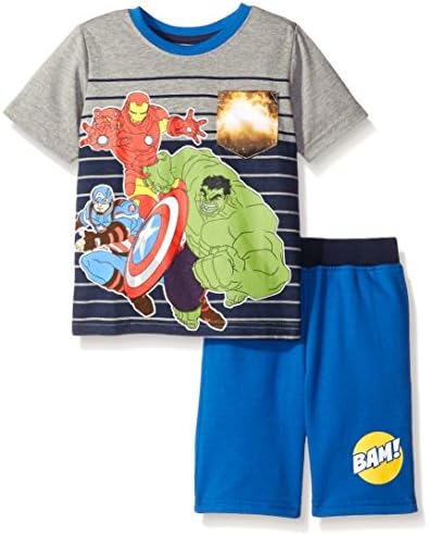 Marvel Boys' Basketball Short Set, Grey, 5