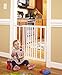 Storkcraft Easy Walk-Thru Wooden Safety Gate, White Adjustable Baby Safety Gate For Doorways and Stairs, Great for Children and Pets