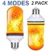 MASCOTKING LED Flame Effect Light Bulb- 4 Modes with Upside Down Effect,E26 Standard Base, Simulated Decorative Light,Flame Bulb for X-Mas Decoration/Hotel/ Bars/ Home/ Restaurants  (2 Pack)