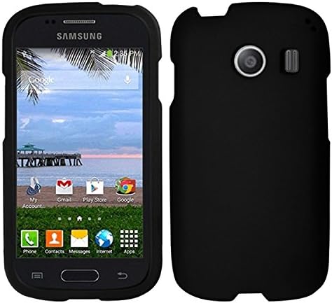 Samsung Galaxy Ace Style S765C Black Hard Case Snap On Rubberized Protector Cover