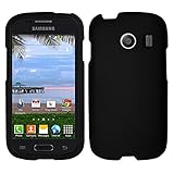 Samsung Galaxy Ace Style S765C Black Hard Case Snap On Rubberized Protector Cover