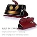 TabPow LG K20 Plus Wallet Case - Folio Series, Flip PU Leather with Kickstand, ID & Credit Card Slot Holder for LG K20 V/LG K20 Plus/LG V5 - Wine Red