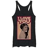 Star Wars Princess Leia Quote I Love You Womens Graphic Racerback Tank