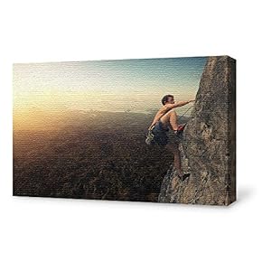 Canvas Wall Art for Living Room,Bedroom Home Artwork Paintings Rock Climbing Ready to Hang - 12x18 inches