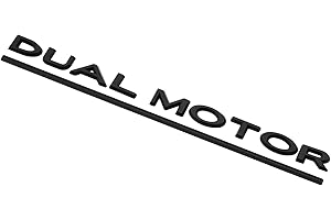 KEIVIWO Dual Motor Emblem Sticker for Tesla, ABS Underline Badge Letters Sticker for Car Rear Trunk, Compatible with Tesla Model 3/Y/S/X - Decals, Decorative Accessories (Matte Black)