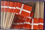 Box of 100 Denmark Danish Toothpick Flags Dinner Flags Food Flags Flag Pick WindStrong®