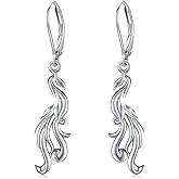 CUOKA MIRACLE Phoenix Jewelry for Women 925 Sterling Silver Nirvana Rebirth Phoenix Necklace Phoenix Earrings Animal Amulet Jewelry Birthday Gifts for Women