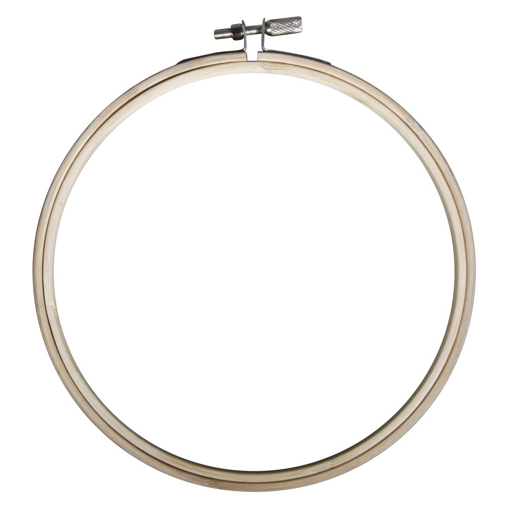 Rayher Bamboo Embroidery Hoop for Hand Embroidery and Needle Punching, diameter 17cm, 62559000