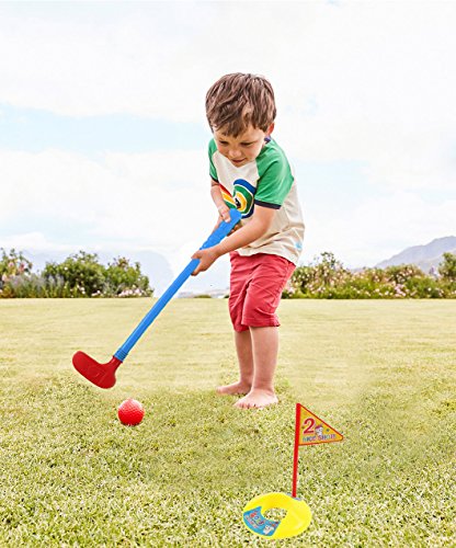 image for ORZIZRO Plastic Golf Clubs, Educational Golf Toys Sets for Toddlers Ki