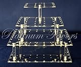 Square Cake Pop or Cupcake Acrylic Wedding Cake Stand 52 Holes CPS100