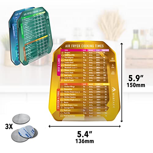 Air Fryer Cheat Sheet Set, Instant Vortex Air Fryer