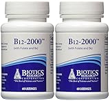 Biotics Research - B12-2000 with Folate and B6 - 60 Lozenges (2 pack)