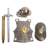 Luerme Kids Knight Armour Set Role Play Costume Dress-up (Golden Gragon)