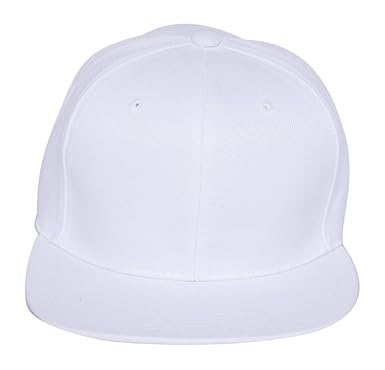 Plain white fitted hat Clearance