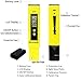 Deronweer Digital PH Meter, PH Test water 0.01 PH High Accuracy Water Quality Tester with 0-14 PH Measurement Range for Household Drinking, Pool and Aquarium Water PH Tester Design with ATC (Yellow)