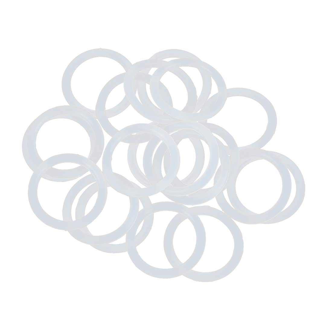 X AUTOHAUX Silicone O-Rings, 28mm OD 21.8mm ID 3.1mm Width VMQ Seal Gasket for Compressor Valves Pipe Repair, White, Pack of 20