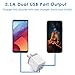 USB Wall Charger, LOOGGO Universal Dual USB 2.1AMP Wall Charger Plug Power Adapter Charger Block Cube for iPhone X/8/7/6 Plus, iPad, Samsung Galaxy S5/S6/S7 Edge, LG, ZTE, Motorola (White) 3-Pack