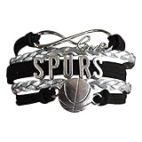 Spurs Bracelet, San Antonio Spurs Jewelry, Basketball Bracelet, NBA Bracelet & Perfect Gift