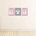 Big Dot of Happiness Pink Elephant - Baby Girl Nursery Wall Art and Kids Room Decorations - Gift Ideas - 7.5 x 10 inches - Set of 3 Prints