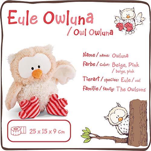 NICI Kuscheltier Eule Owluna mit drehbarem Kopf 25 cm – Eule Plüschtier für Mädchen, Jungen & Babys – Stofftier Eule zum… – Bild 4