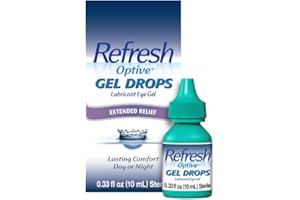 Refresh Optive Gel Drops Lubricant Eye Gel For Dry Eyes, 0.33 Oz Sterile