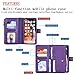 FLYEE Compatible with iPhone 11 (6.1 inch,2019 Release),Detachable 2 in 1 case Fit Car Phone Mount Magnet Closure Premium Leather Zipper Purse 8 Card Slots Flip Cover with Wrist Strap-Purple