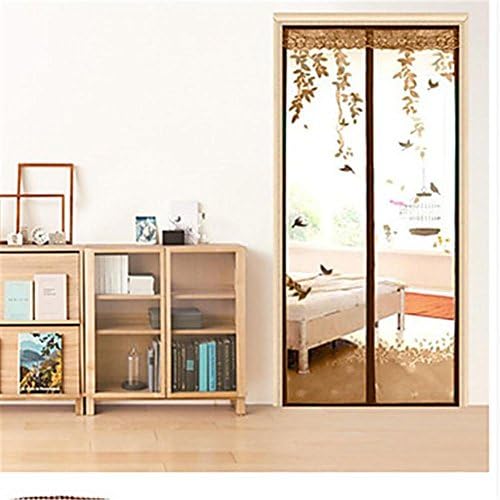 High-Grade Mute Encryption Anti-Mosquito Curtain Summer Magnetic Soft Door Magnetic Stripe Screens 90*210cm , coffee