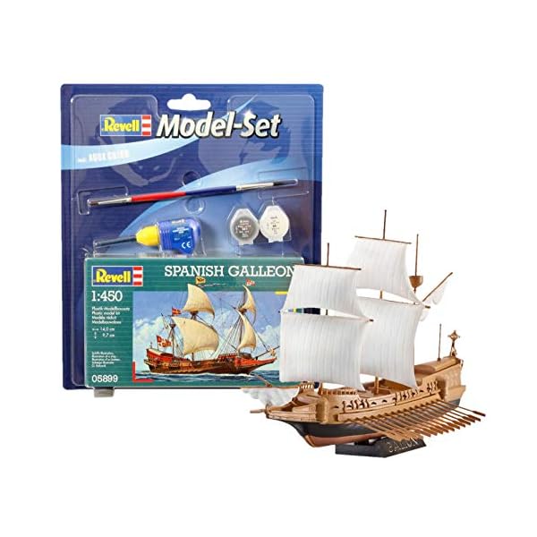 Revell Modellbausatz Schiff 1:450 - Spanish Galleon im Maßstab 1:450, Level 3, originalgetreue Nachbildung mit vielen…