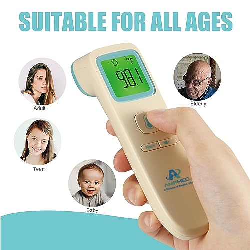 Amplim Non Contact Digital Thermometer for Adults Forehead. AmpMed