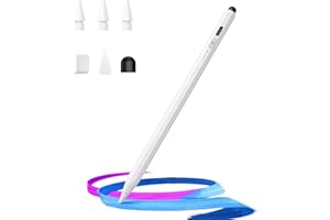 Hastraith Dual Tip Stylus Pen for iPad(2025-2018),13 Mins Fast Charge with Tilt Sensitivity and Palm Rejection for iPad 11/10/9/8/7/6th Gen,Air 7/6/5/4/3/M3/M2,Pro 13"/12.9"/11"/M4, Mini 7/6/5th,White