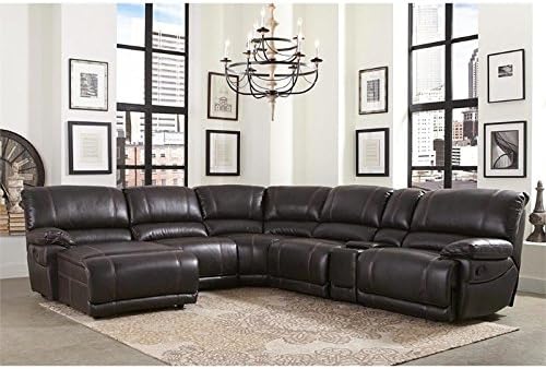 Amazon Com Abbyson Denver 6 Piece Sectional In Brown Kitchen