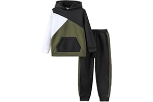 KIMI BEAR Boy Clothes Kids Boys Fall Winter Outfits Long Sleeve Fleece Hooded Tracksuit Sweatshirt Tops Jogging Sweatpants