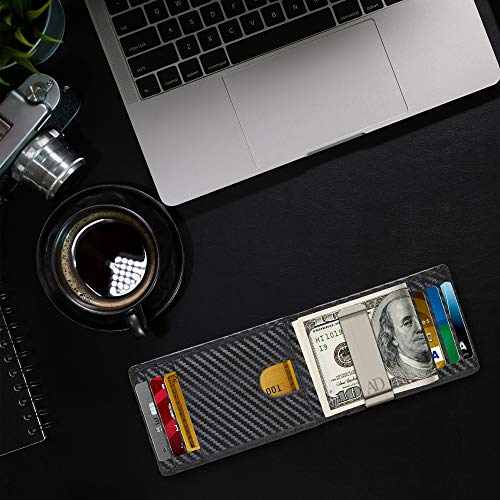 Slim Bifold Wallets For Men - Money Clip Wallet RFID Front Pocket Leather Thin Minimalist Mens Wallet Credit Card Holder