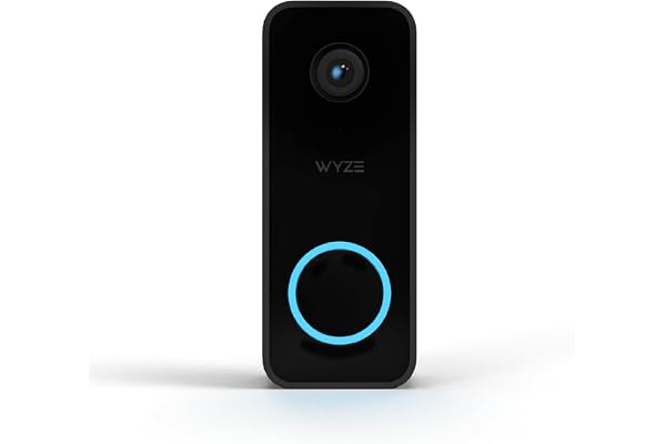 Wyze Video Doorbell v2, Wired, 2K Video, Two-Way Audio, Color Night Vision, Compatible with Alexa & Google Assistant, Black (Renewed)