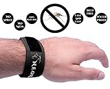 Neor Mosquito Repellent Bracelet, Natural Insect Repeller, No Deet or Spray, 4 Refills Pack (Black)