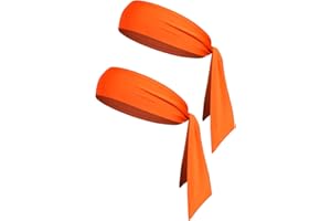 SUPENIU Tie Sweatband Headband, Sports Head Ties for Men, Women, Kids, Ninja, Karate, Tennis, Pirate Band Bandana, Athletic Hairband for Basketball, Softball, Running, Workout, Yoga, Volleyball