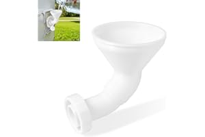 MITCHENIFY RV Water Inlet Funnel, 3.54-in Wide Mouth Gravity Fresh Water Tank Fill Funnel for Water Inlet Hatch, Travel Trailer Essentials Accessories Supplies, Screw-On Hands-Free Design