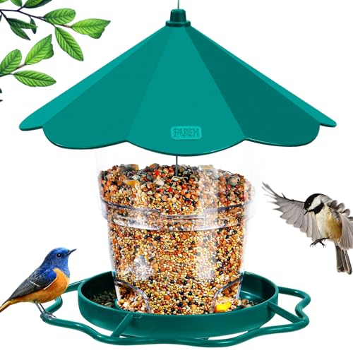Hanizi Bird Feeders for Outside, Bird Feeder, Wild Bird Seed for Outside Feeders, Squirrel Proof Birds Feeder and Garden Decoration Yard for Bird Watchers
