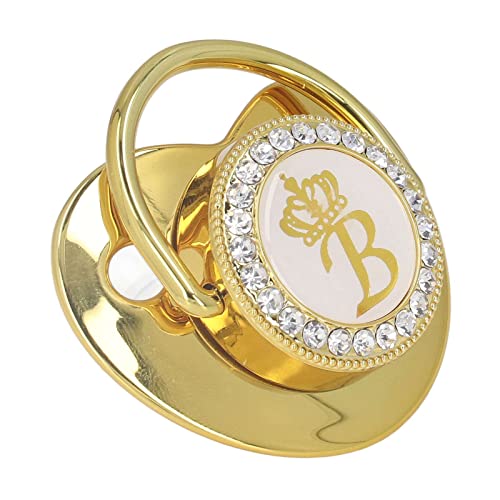 Golden Letter Pacifier, Rhinestone Exquisite Silicone Baby Pacifier