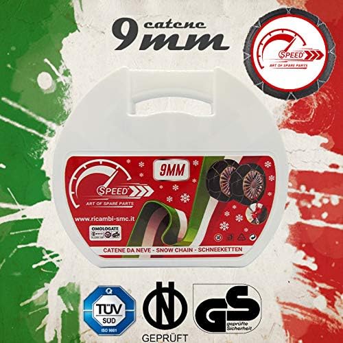 Speed Approved Snow Chains 9 mm for Tyres 225 45 R 17 Group 95