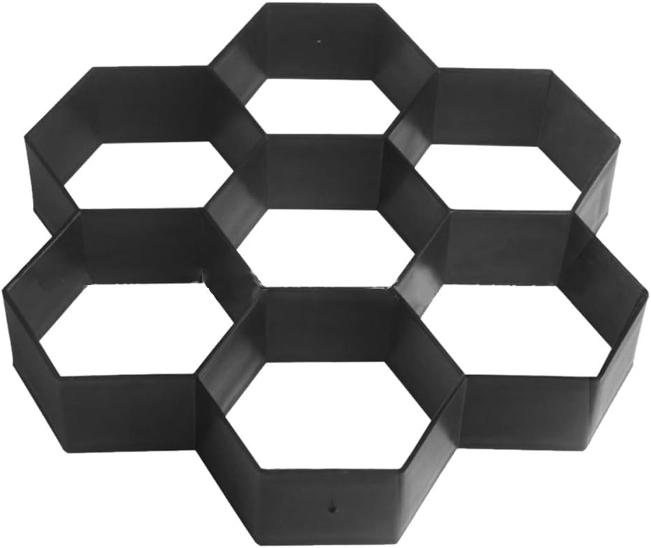 Baiyao 1 Pc DIY Hexagon Paving Mold,Stepping Stone Concrete Paver Mold Reusable Paving Brick Path Maker Mold For Garden Backyard Patios Decor