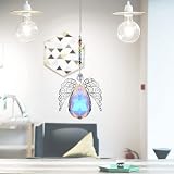 HDCRYSTALGIFTS Crystal Guardian Angel Suncatcher Pendant AB Color view 3