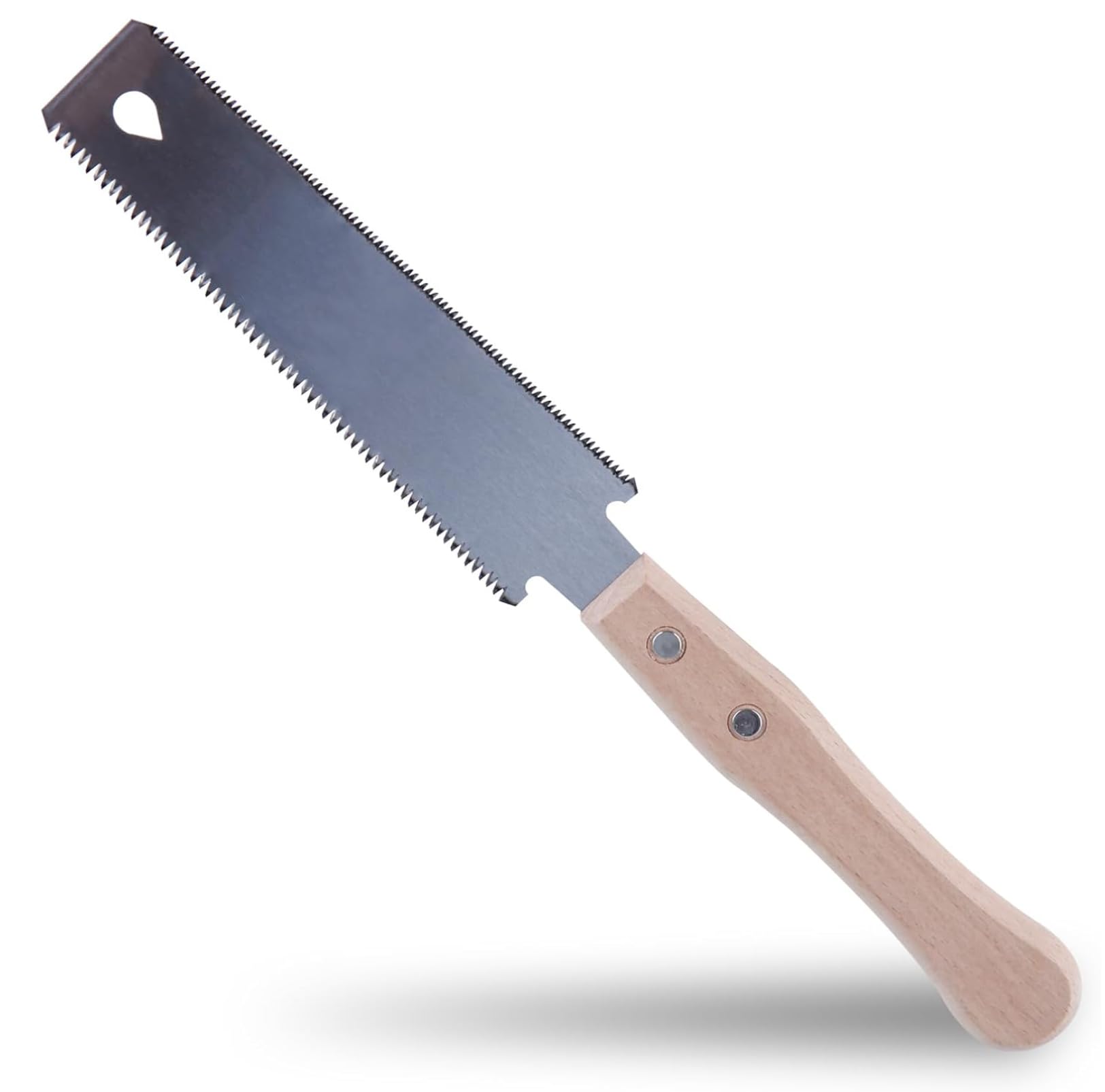 AJinacious Small Japanese Hand Saw, 6 Inch Double Edged Pull Saw, 14/17 TPI, Fine Tooth, Wooden Handle, Perfect for Fine Cutting Wood, Woodworking Tools